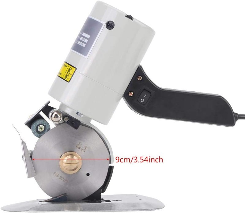 woobles Electric Cloth Cutter, 90mm Blade Electric Cloth Cutter Fabric Cutting Machine for Clothing, Leather Goods, Textiles, Rubber Products (1#) - Image 5